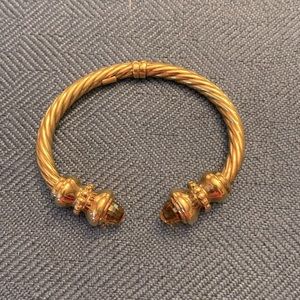 10K gold and citrine bracelet, 7 inches